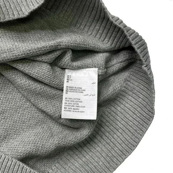 Club Room Soft Grey Heather Cotton Mens Sweater Size Small - Picture 6 of 10